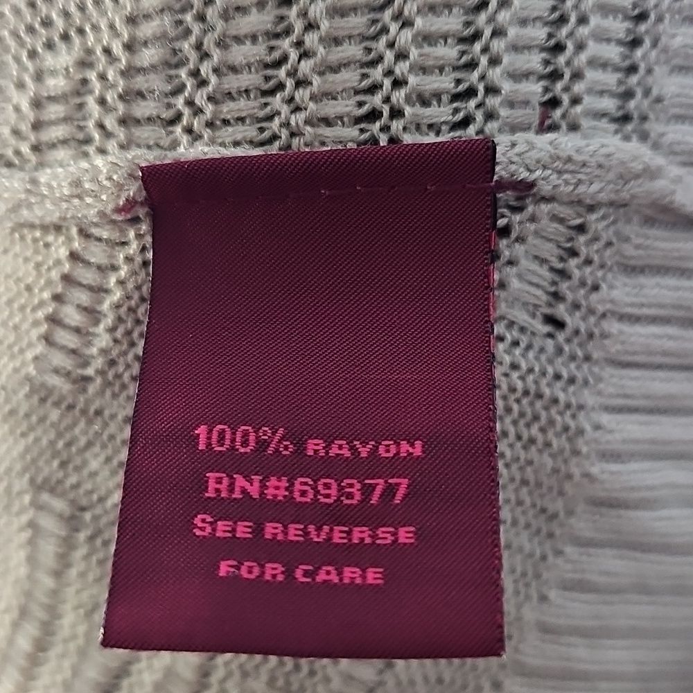 212 Collection Women's Size S Cardigan Sweater Tan 3/4 sleeves, Open Front - Picture 7 of 7